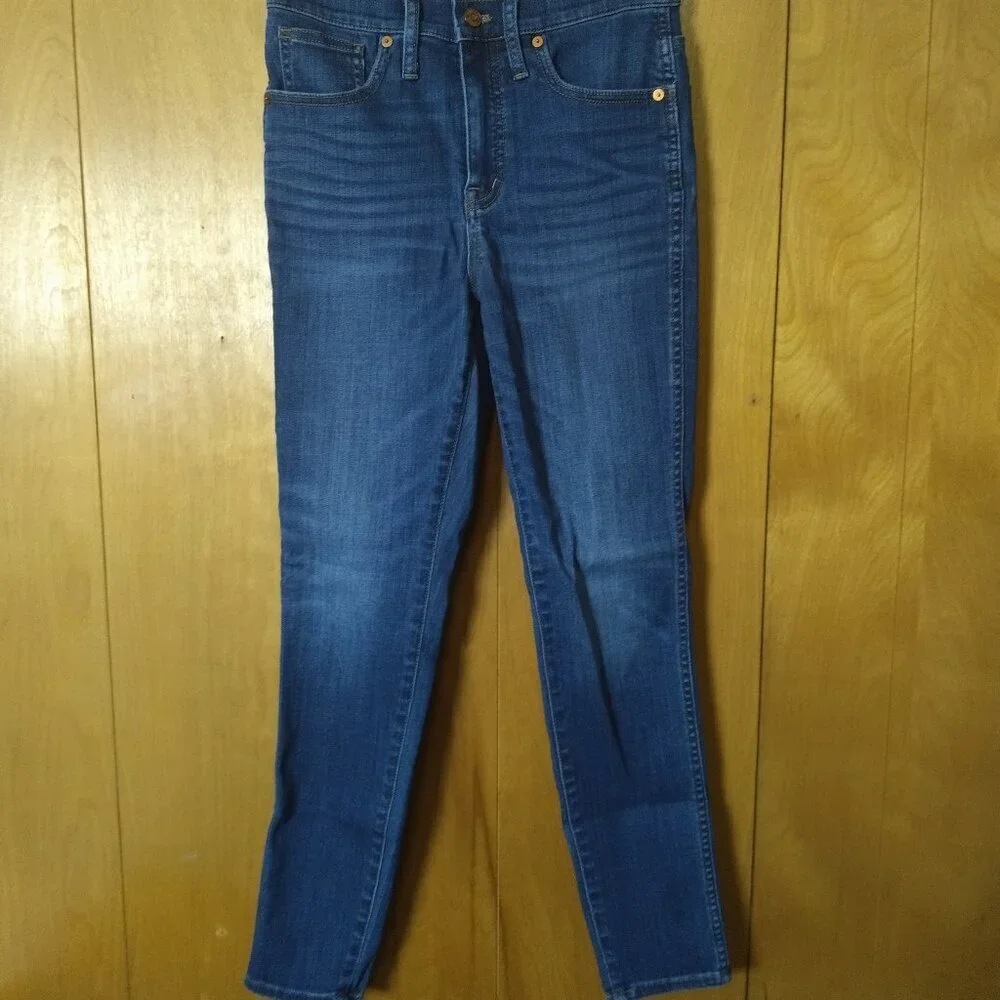 Madewell Size 27 Blue 10 High Rise Skinny Stretch Dark Wash Denim Jeans